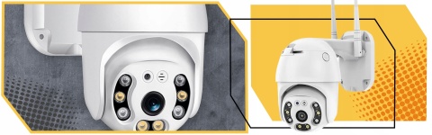 KAMERA ZEWNETRZNA WIFI FULL HD 1080P OBROTOWA 360° ZOOM 4X I DETEKCJA RUCHU