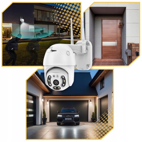 KAMERA ZEWNETRZNA WIFI FULL HD 1080P OBROTOWA 360° ZOOM 4X I DETEKCJA RUCHU