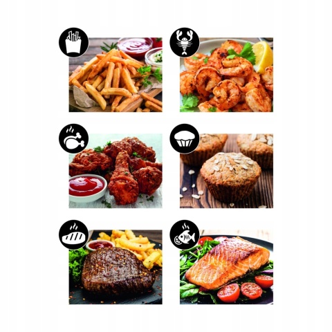 KOMBI XXL 3L CYFROWA FRYTOWNICA BEZTŁUSZCZOWA Z EKRANEM DOTYKOWYM CZARNA