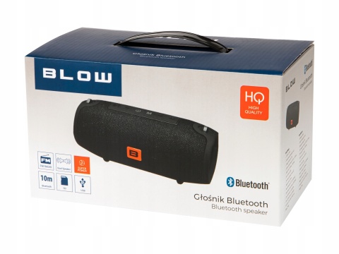 MOCNY GŁOŚNIK BLUETOOTH BLOW 2X6W RADIO FM USB/SD 2000MAH, KOMPAKTOWY