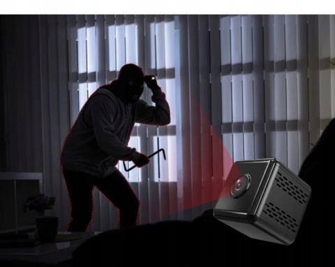 Mini kamera fwefgfd565 KAMERA WI-FI Z TRYBEM NOCNYM + PODSTAWKA 4K UHD