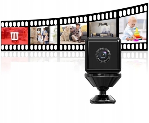 Mini kamera szpiegowska SMART detekcja ukryta kamerka Mała WIFI 4K + Uchwyt