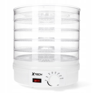 NOWOCZESNA SUSZARKA DO ŻYWNOŚCI XTECH 600W 5 POZIOMÓW REGULACJA TEMPERATURY