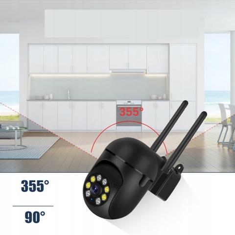 OBROTOWA KAMERA IP HD 1080P WIFI 5G NOKTOWIZJA DWUKIERUNKOWE AUDIO DETEKCJA
