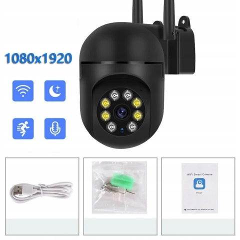 OBROTOWA KAMERA IP HD 1080P WIFI 5G NOKTOWIZJA DWUKIERUNKOWE AUDIO DETEKCJA