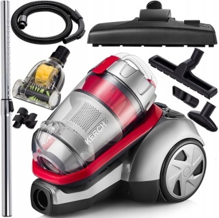 ODKURZACZ CYKLONOWY BEZWORKOWY KERCH DELTA 3999W 3L MOCNY + TURBOSZCZOTKA