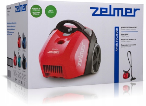 ODKURZACZ WORKOWY ZELMER ANTEK TRADYCYJNY Z FILTREM HEPA +KOŃCÓWKI ECO 900W