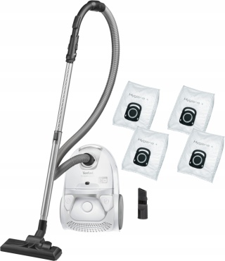 Odkurzacz tradycyjny workowy Tefal Compact Power TW3927 900W mocny biały