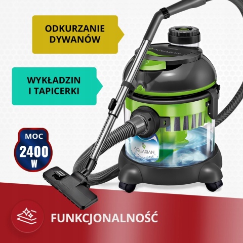 Odkurzacz z filtrem wodnym bezworkowy MPM Aquarian MOD-30 HEPA 2400W