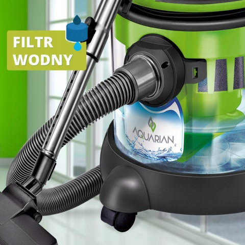 Odkurzacz z filtrem wodnym bezworkowy MPM Aquarian MOD-30 HEPA 2400W