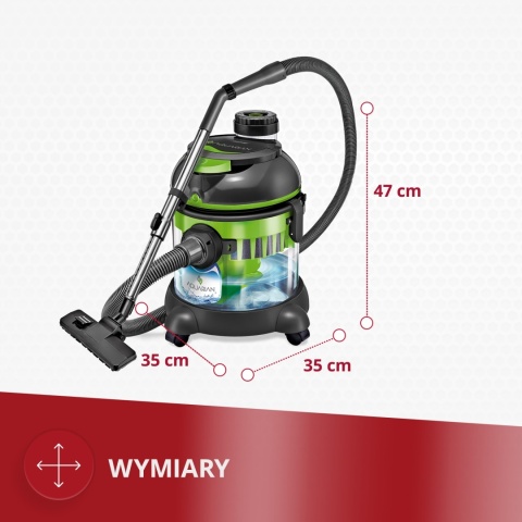Odkurzacz z filtrem wodnym bezworkowy MPM Aquarian MOD-30 HEPA 2400W