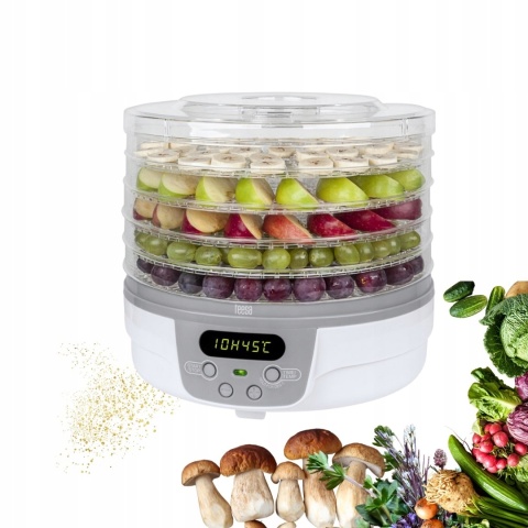 SUSZARKA TEESA TSA3031: ZDROWE SUSZENIE OWOCÓW, GRZYBÓW I ZIÓŁ, 250W 5KG