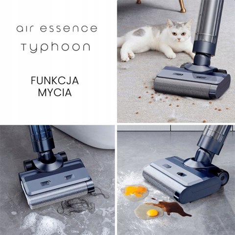 Myjący Odkurzacz Bezprzewodowy Typhoon 7W1 Uv Mop 150Aw 290W Cyklonowy