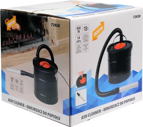 Odkurzacz Do Popiołu Kominka 800W 18L Dmuchawa Filtr Hepa I Materiałowy