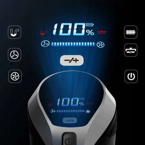 Lekki Odkurzacz Bezprzewodowy 20000Pa Led Ciche 35Min 1,3L Filtr 5Stopni