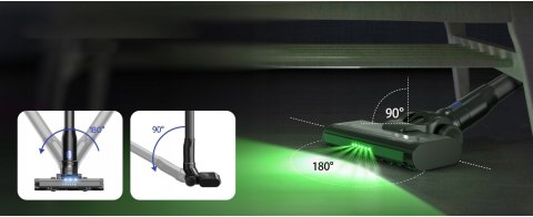 Lekki Odkurzacz Bezprzewodowy 20000Pa Led Ciche 35Min 1,3L Filtr 5Stopni