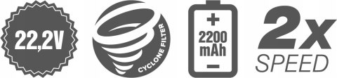 Odkurzacz Pionowy 3W1 Eldom Ob90 Bezprzewodowy Cyklon Turboszczotka Hepa Led