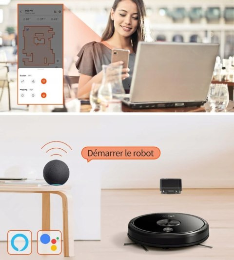 Odkurzacz 2W1 Ulternic D5s Pro 3000Pa - Inteligentna Nawigacja, Dywan