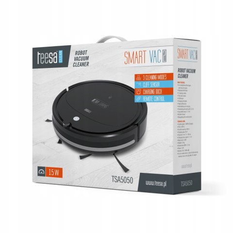 Robot Sprzątający Teesa, Smart Vac2 - 3 Tryby, Filtr Hepa, Auto Powrót