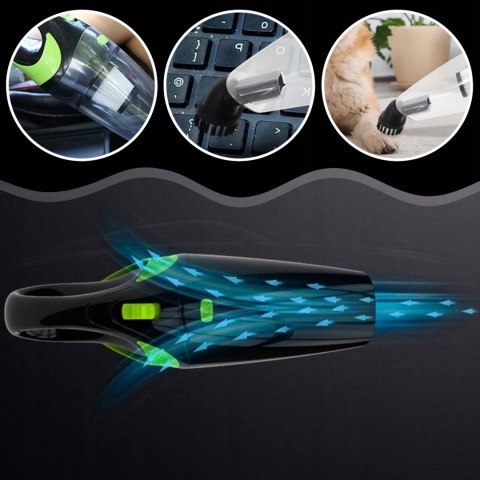 Bezprzewodowy Odkurzacz Samochodowy 120W Usb Ręczny Akumulatorowy Filtracja