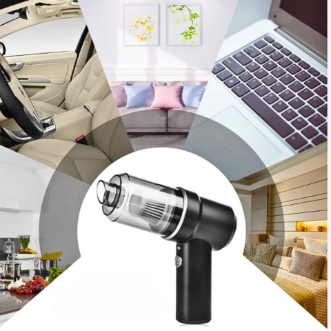 Odkurzacz Ręczny 2W1 Bezprzewodowy Usb 40Min Z Filtrem Hepa I Dmuchawą