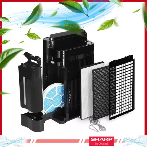Oczyszczacz I Nawilżacz Powietrza Sharp Kc-D40eub Do 26M², Hepa, Jonizacja