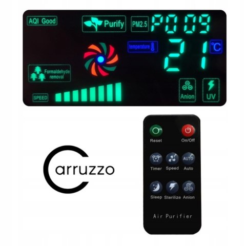 Oczyszczacz powietrza Carruzzo Q34FA, 180 m³/h, jonizacja, pilot