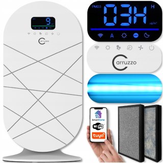 Oczyszczacz Powietrza Carruzzo Smart Wifi Hepa Uv Do 50M², Automatyczny