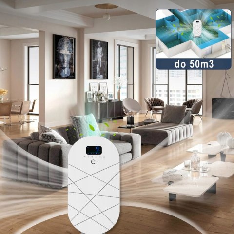 Oczyszczacz Powietrza Carruzzo Smart Wifi Hepa Uv Do 50M², Automatyczny