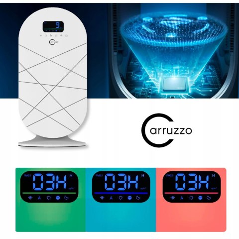 Oczyszczacz Powietrza Carruzzo Smart Wifi Hepa Uv Do 50M², Automatyczny