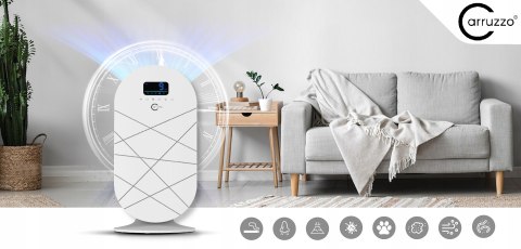 Oczyszczacz Powietrza Carruzzo Smart Wifi Hepa Uv Do 50M², Automatyczny