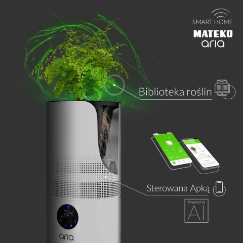 Oczyszczacz Powietrza Mateko Aria 5-Stopniowa: Hepa, Uv, Jonizacja, Wifi
