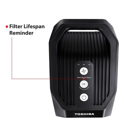 Oczyszczacz Powietrza Toshiba Caf-Z45fr Hepa Uv 228M³/H 99,7% 20M² 32Db