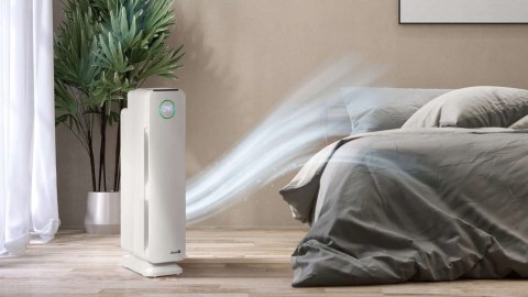 Oczyszczacz Powietrza Uv Jonizacja I Filtr Hepa 13 Cadr 190 M3/H Do 47 M2