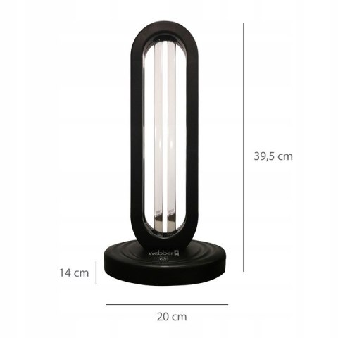 Przenośna Lampa Uv-C 38W Z Ozonowaniem I Pilotem Dezynfekcja Powietrza 60M2