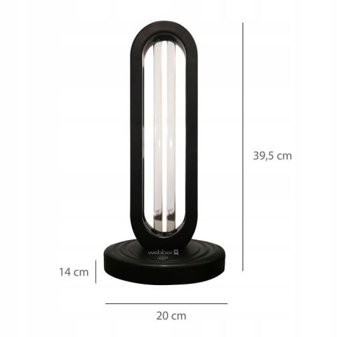 Przenośna Lampa Uv-C 38W Z Ozonowaniem I Pilotem Dezynfekcja Powietrza 60M2
