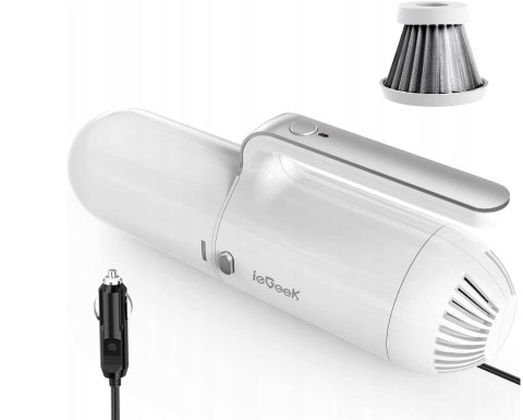 Ręczny Odkurzacz Samochodowy 12V Iegeek 130W, 8000 Pa Filtr Hepa Skuteczny
