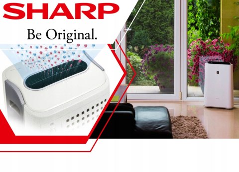 Sharp Kc-D40eu-W Oczyszczacz Powietrza Nawilżacz, Jonizacja, Ciche Działanie
