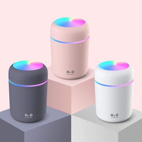 Mini Nawilżacz Powietrza 300Ml, Aromaterapia, Dyfuzor, Led Rgb, Przenośny