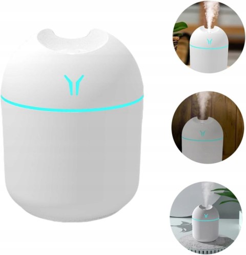 Nawilżacz Powietrza I Dyfuzor Aromaterapia Usb 250Ml, Led Ultradźwiękowy