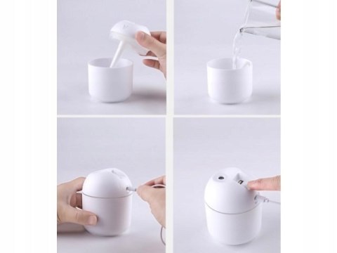 Nawilżacz Powietrza I Dyfuzor Aromaterapia Usb 250Ml, Led Ultradźwiękowy