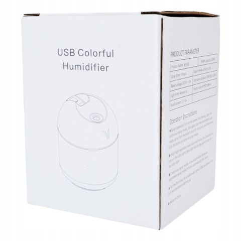 Nawilżacz Powietrza I Dyfuzor Aromaterapia Usb 250Ml, Led Ultradźwiękowy