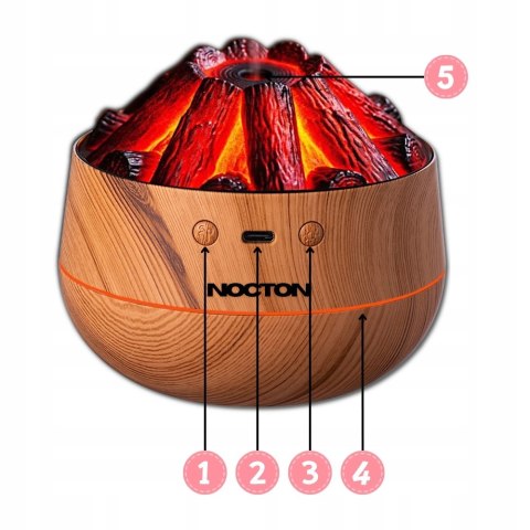 Nawilżacz Powietrza Led: Dyfuzor Aromaterapia, Ciche Działanie I 300 Ml