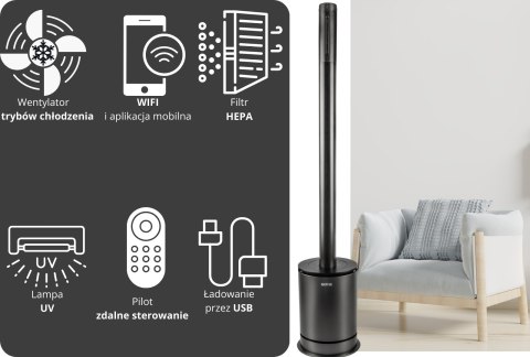 Oczyszczacz Powietrza 7W1 Gotie Smart Air - Hepa, Uv, Grzanie, Chłodzenie