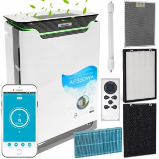 Oczyszczacz Powietrza 80M2 Hepa, Jonizator, Wifi, Ciche - Warmtec Ap350w+