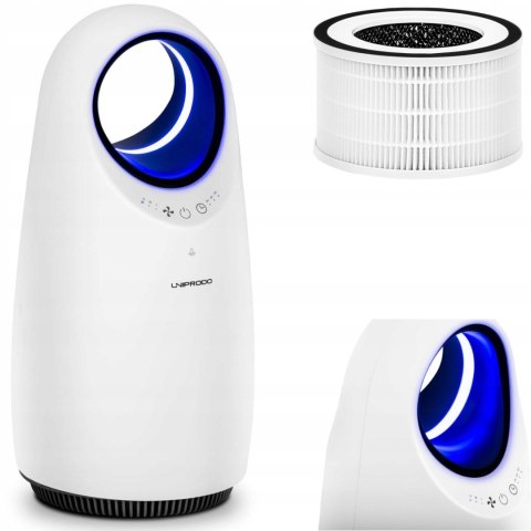 Oczyszczacz Powietrza Dla Alergików 80 M3/H Filtr Hepa 10M² Nocna Lampka