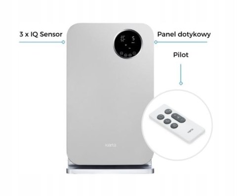 Oczyszczacz Powietrza Klarta Forste 4 Silver 40M² Hepa, Ion Plasma, Ciche