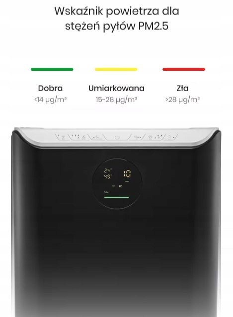 Oczyszczacz Powietrza Klarta Stor 3 Silver 80M² Hepa H13, Ion Plasma, Led