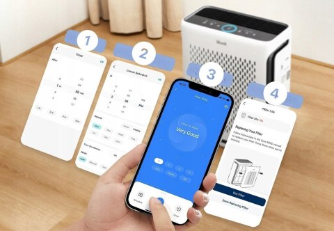Oczyszczacz Powietrza Levoit Vital 100S Smart 3-Filtracja Hepa Cichy Myty