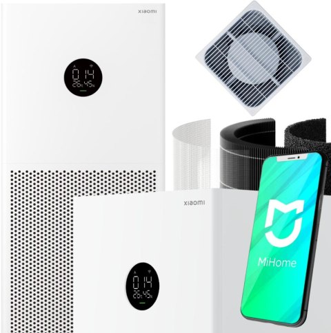 Oczyszczacz Powietrza Xiaomi 4 Lite Hepa Wydajny 43M2 Cadr 360 M³/H 3-Warst
